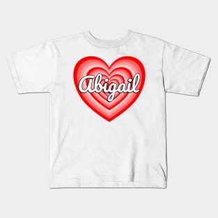 I Love Abigail Heart Abigail Name Kids T-Shirt